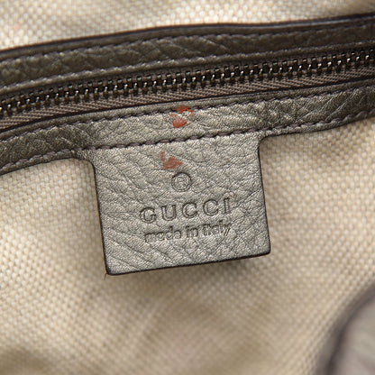 Gucci Metallic Pebbled Calfskin Medium Soho Chain Shoulder Bag Sasso 5 of 15