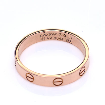 Cartier 18K Pink Gold 3.5mm LOVE Wedding Band Ring 57 8 13 of 13