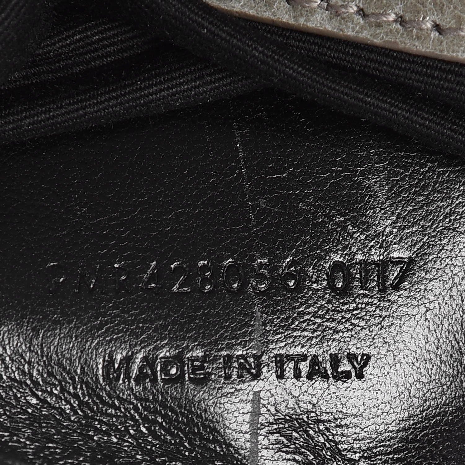 Saint Laurent Waxed Calfskin Matelasse Chevron Medium Monogram College Bag Fog Gray 7 of 7