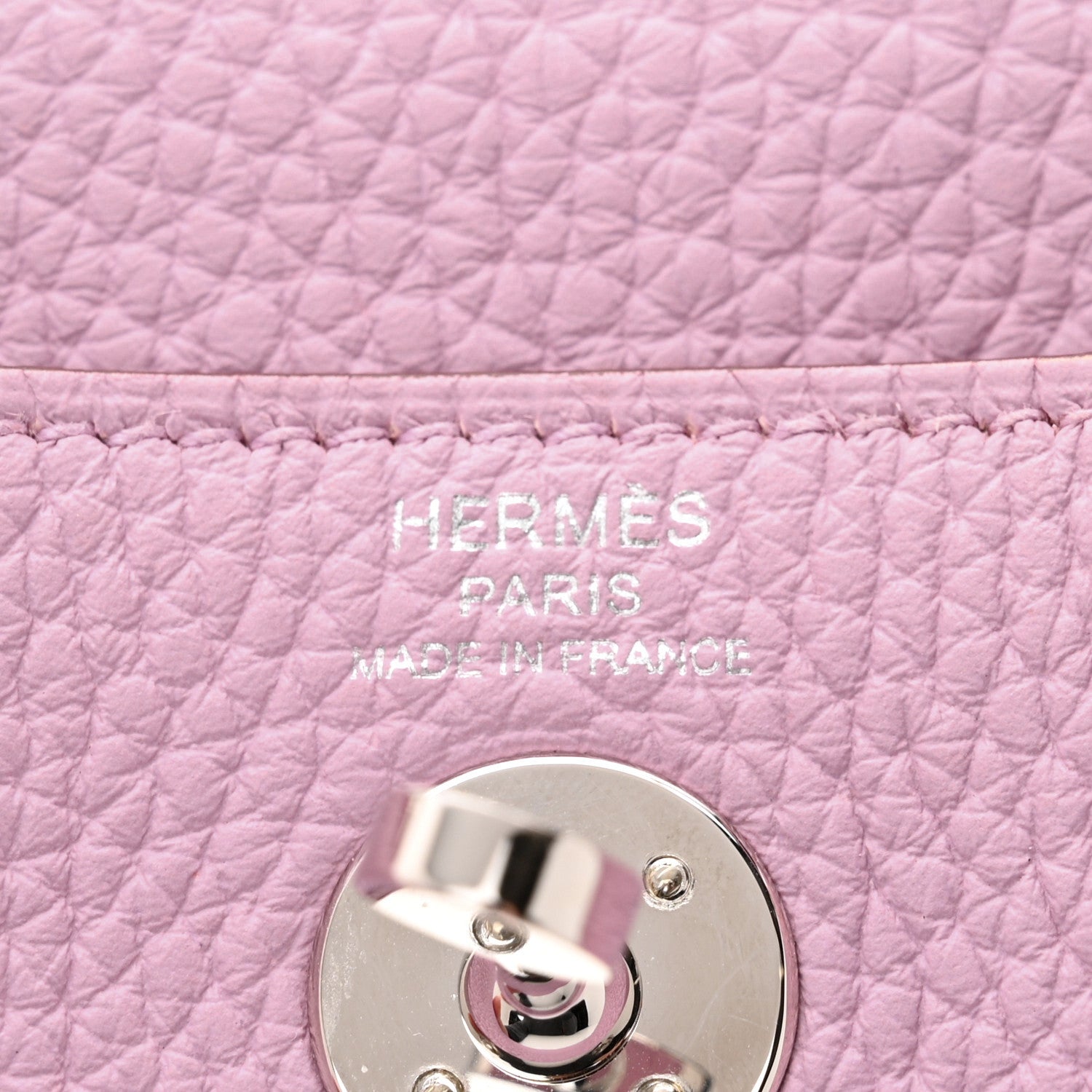 Hermes Taurillon Clemence Mini Lindy 20 Mauve Sylvestre 6 of 10
