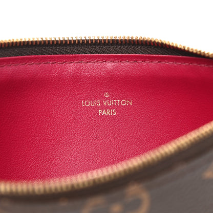 Louis Vuitton Monogram Felicie Chain Wallet Zippered Insert Fuchsia 6 of 6