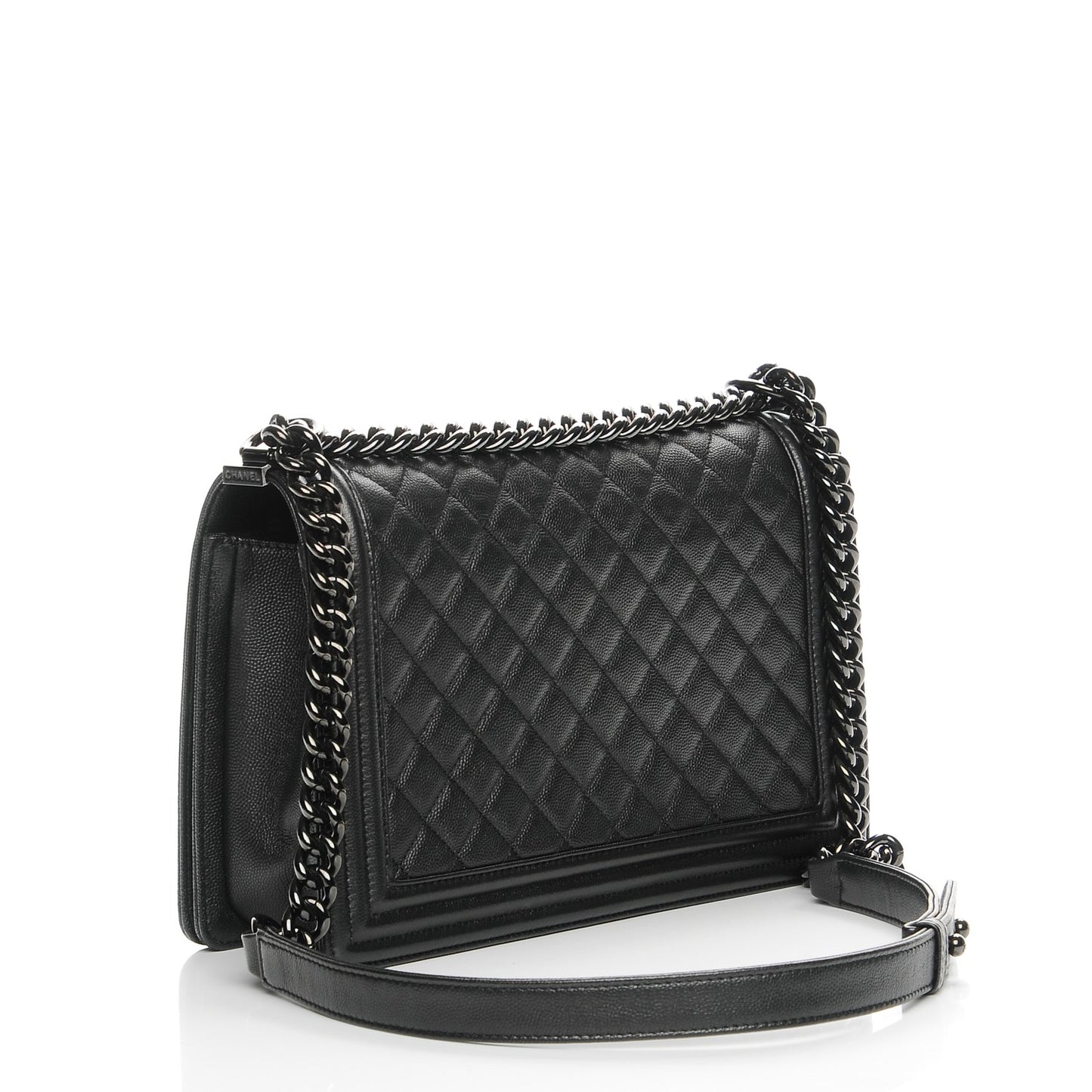 Caviar Quilted New Medium Boy Flap So Black