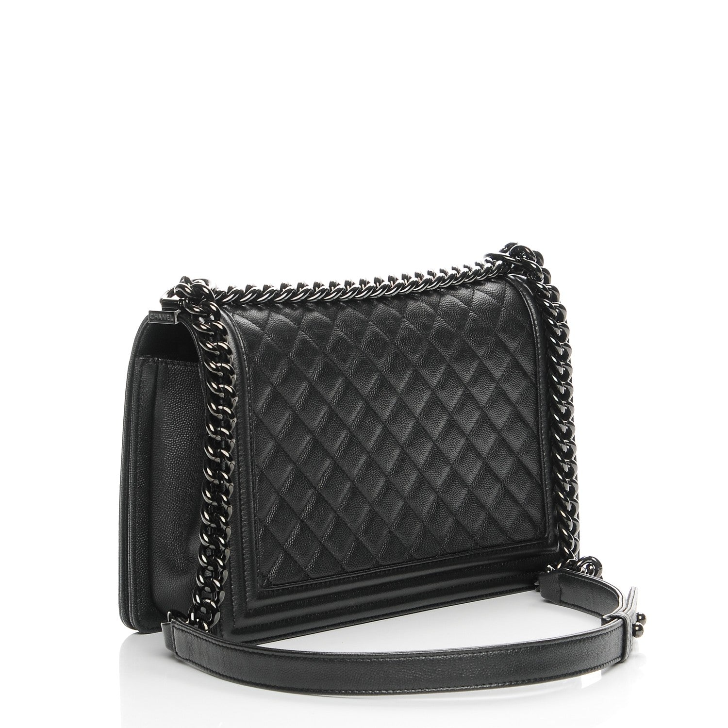Chanel Caviar Quilted New Medium Boy Flap So Black 3 of 8