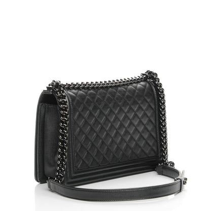 Chanel Caviar Quilted New Medium Boy Flap So Black 3 of 8