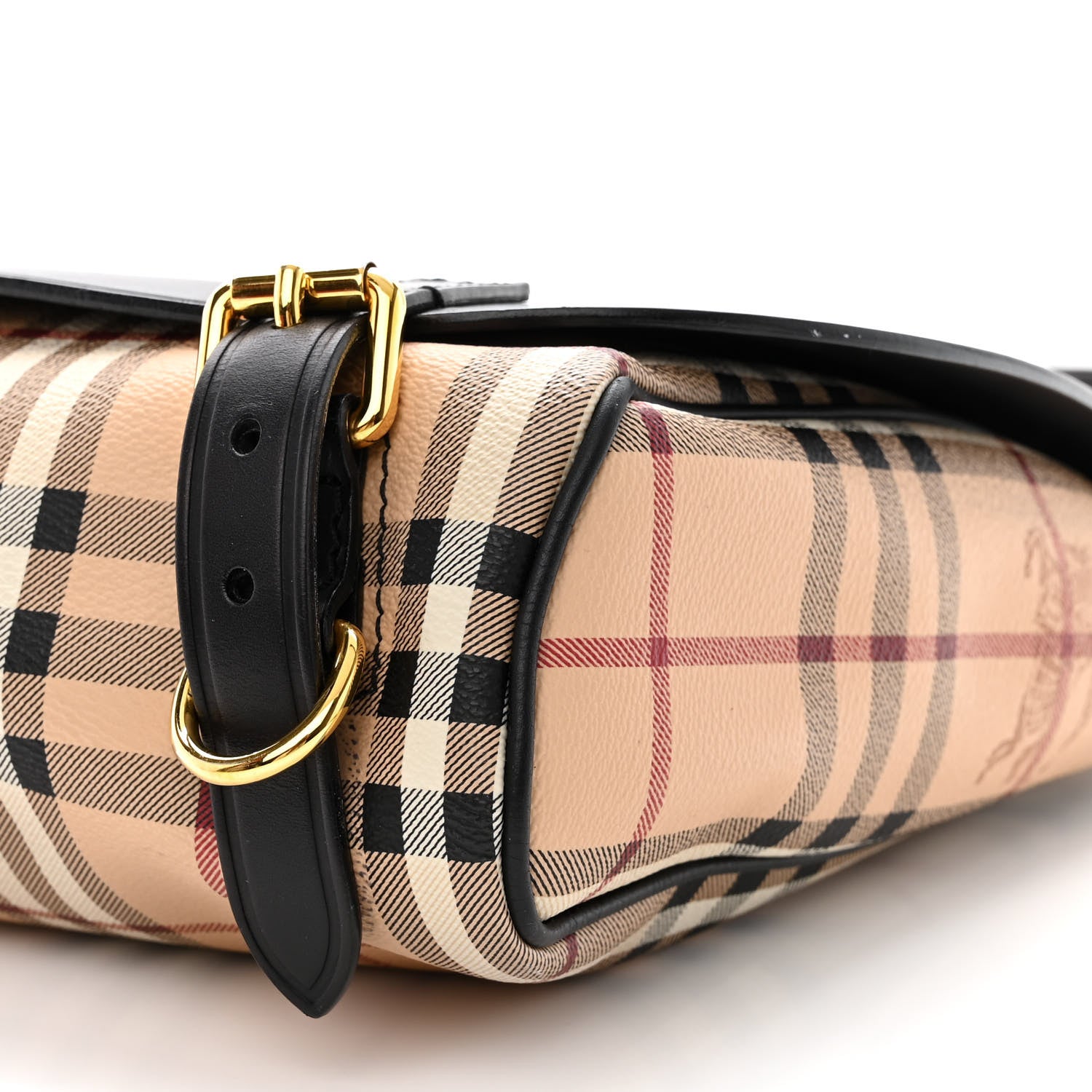 Burberry Calfskin Haymarket Check Small Bridle Satchel Black 10 of 17