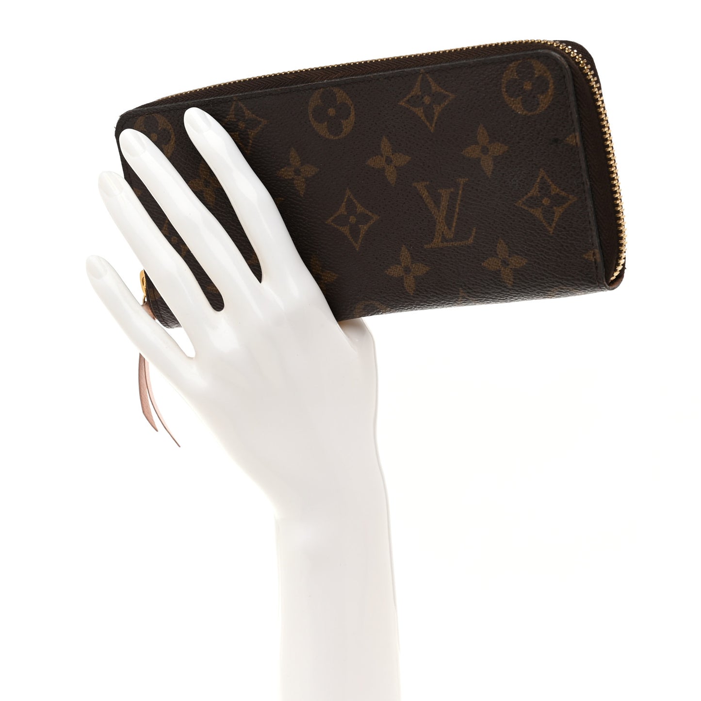 Monogram Clemence Wallet Rose Ballerine