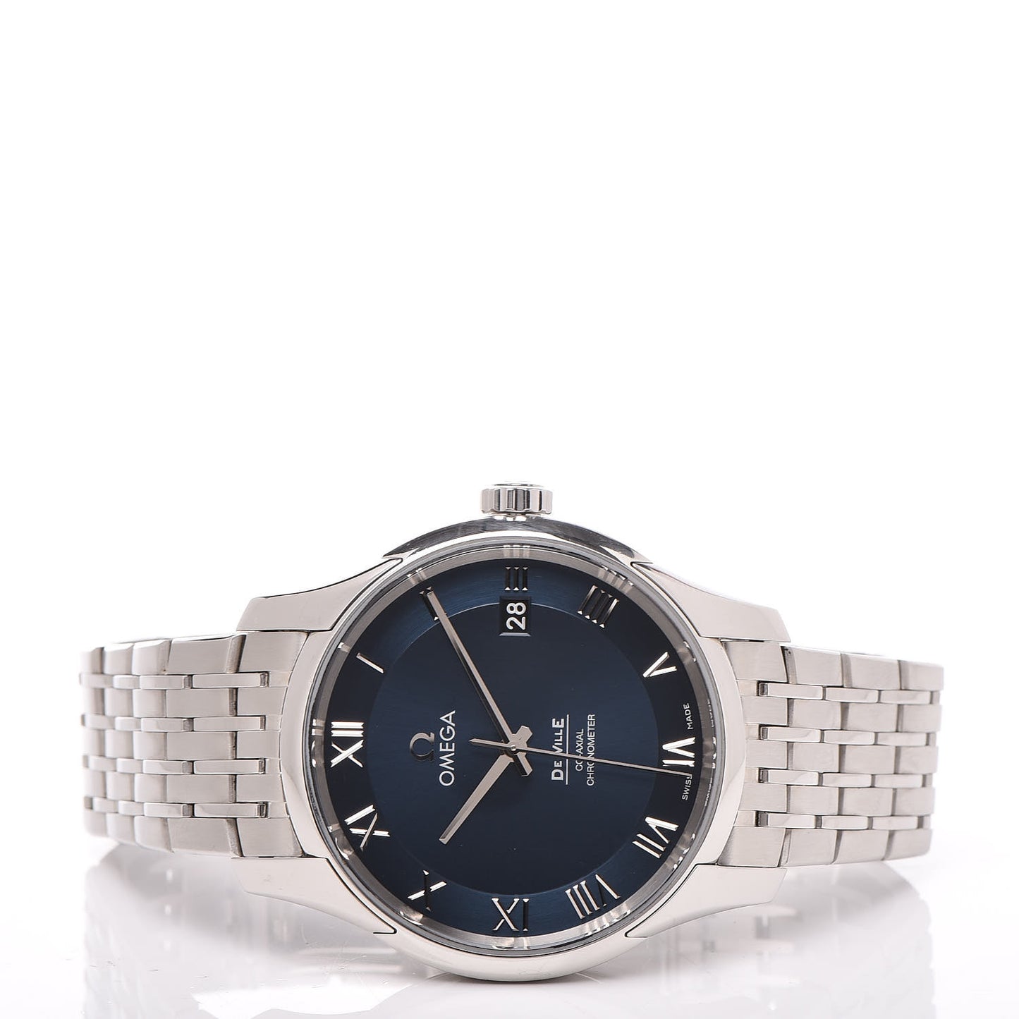 Stainless Steel 41mm De Ville Chronometer Automatic Watch Blue 431.10.41.21.03.001
