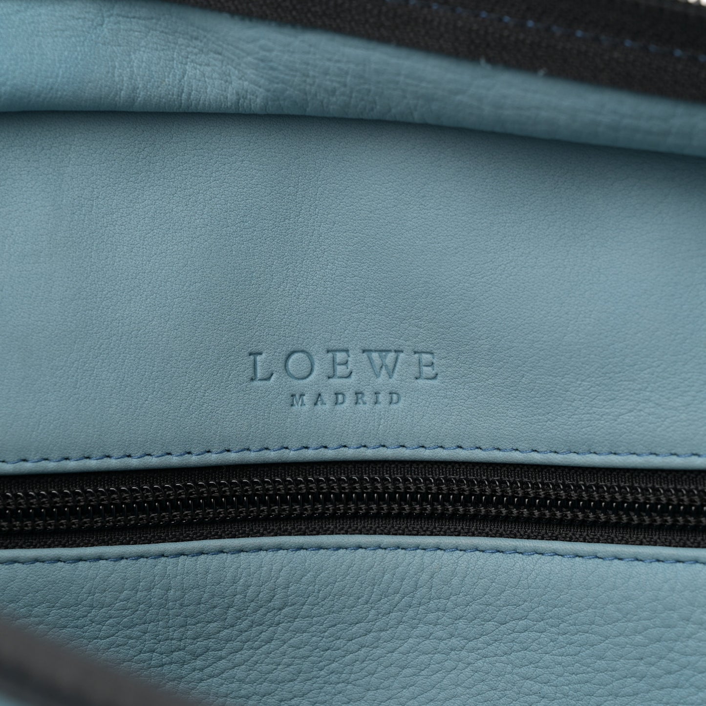 Suede Calfskin Amazona Blue Black