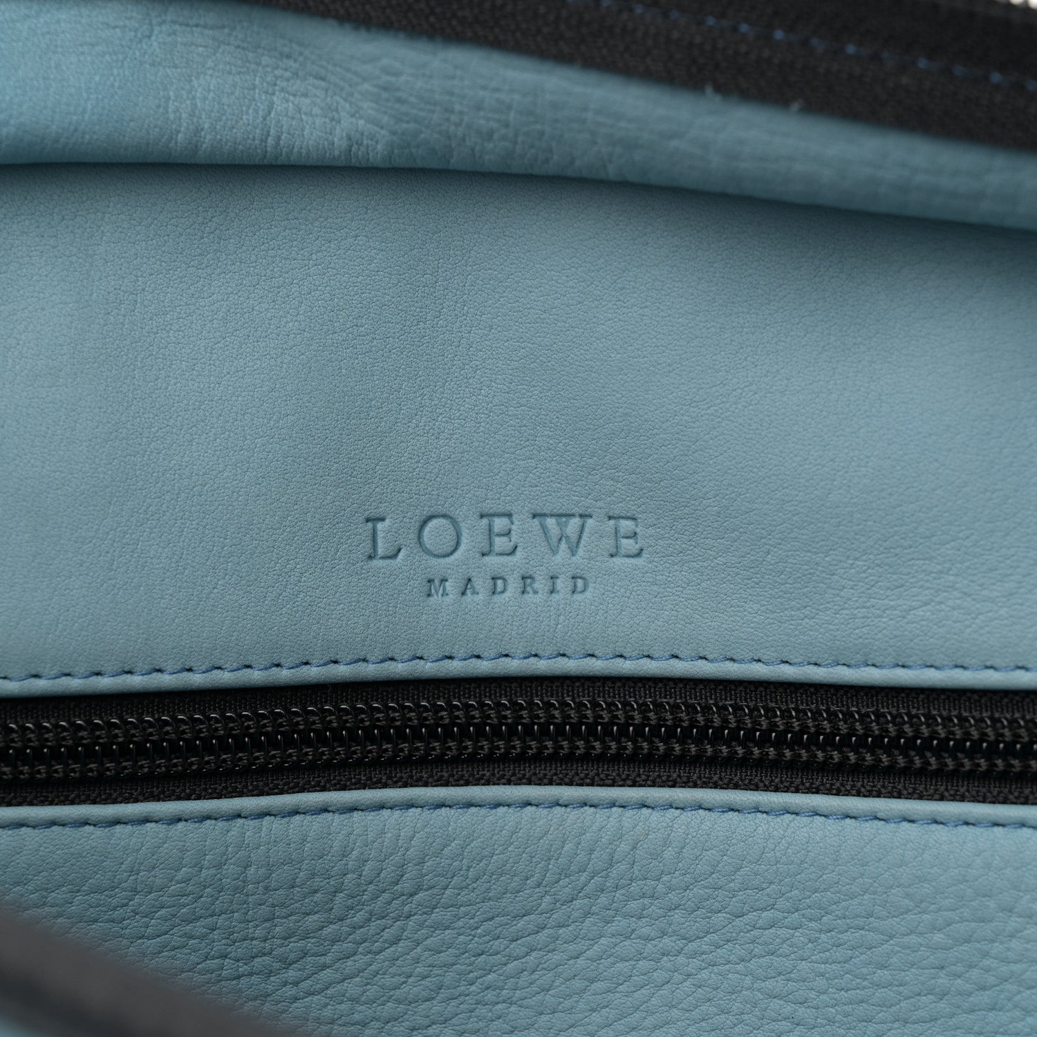 Loewe Suede Calfskin Amazona Blue Black 6 of 19