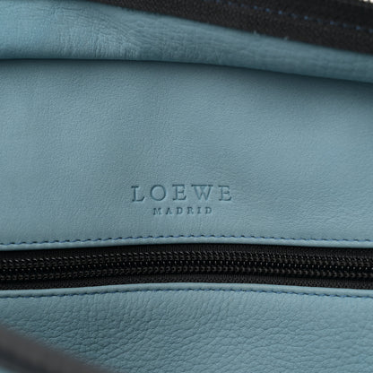 Loewe Suede Calfskin Amazona Blue Black 6 of 19