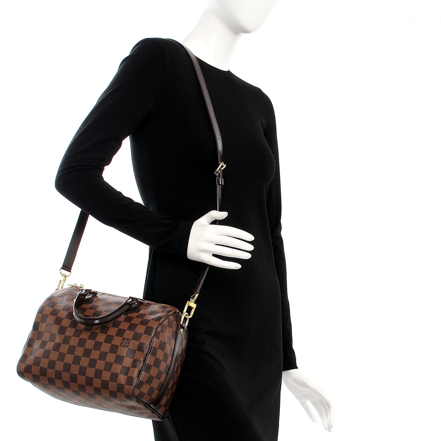 Damier Ebene Speedy Bandouliere 25