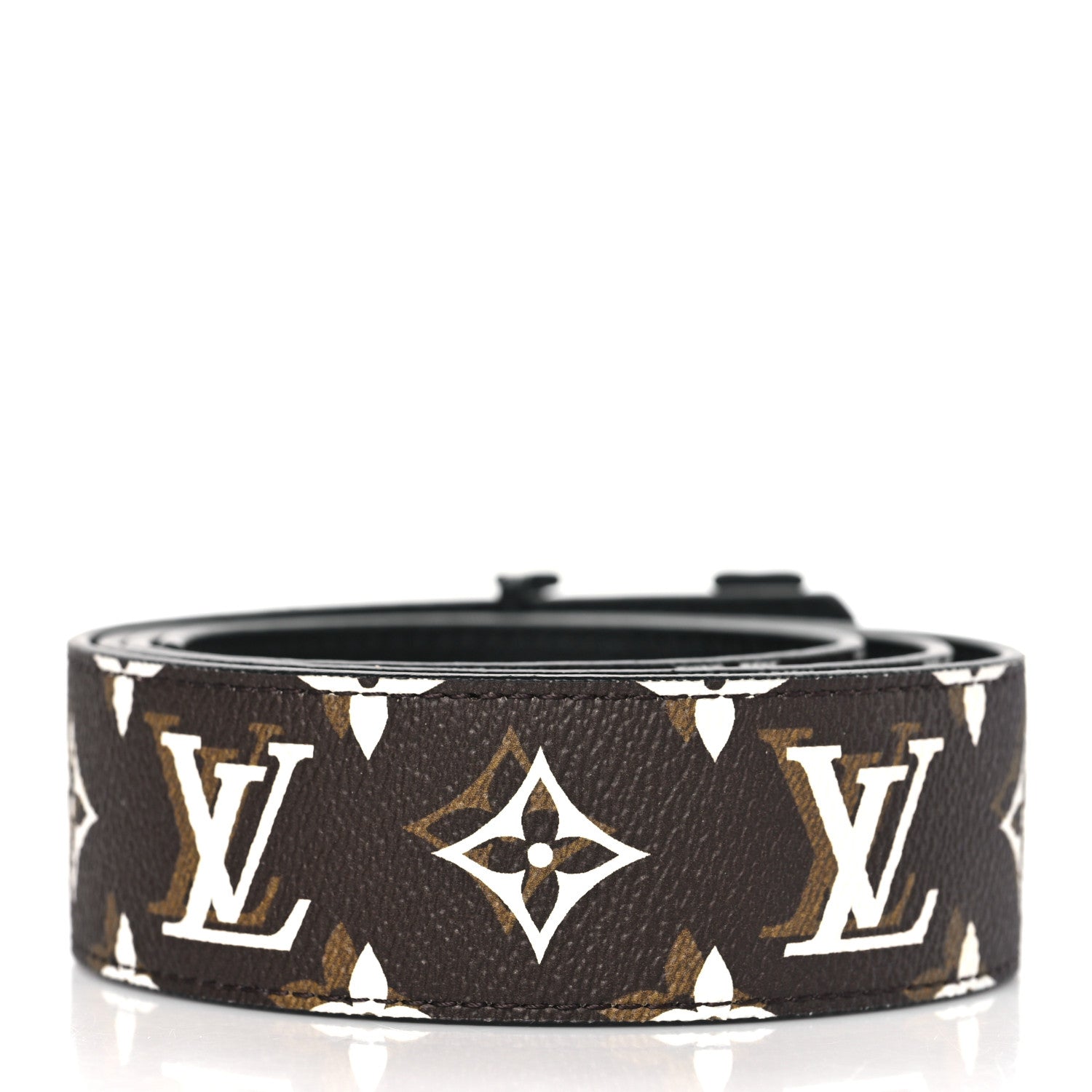 Louis Vuitton Monogram 40mm LV Shape Belt 95 38 Black 3 of 8
