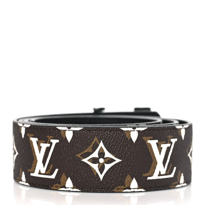 Louis Vuitton Monogram 40mm LV Shape Belt 95 38 Black 3 of 8