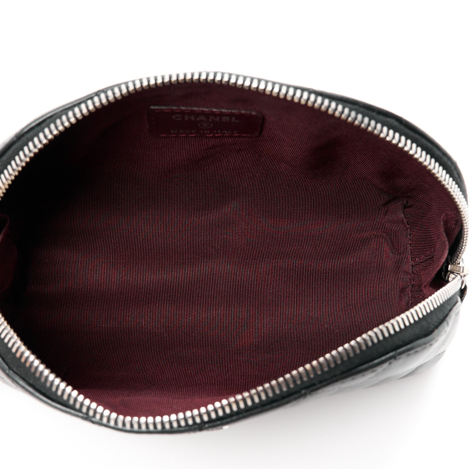 Chanel Lambskin Quilted Cosmetic Cas Black 5 of 10