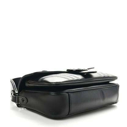 Gucci Calfskin Matelasse Monochrome GG Marmont Crossbody Shoulder Bag Black 4 of 10