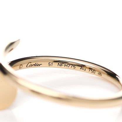 Cartier 18K Yellow Gold Small Juste Un Clou Ring 51 5.75 4 of 5