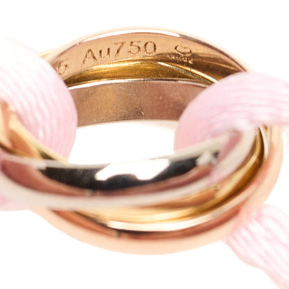 Cartier 18K Pink Yellow White Gold Trinity Adjustable Cord Bracelet Pink 6 of 7