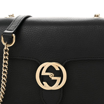Gucci Dollar Calfskin Small Interlocking G Shoulder Bag Black 8 of 15