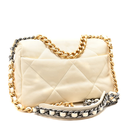 Chanel Lambskin Quilted Medium Chanel 19 Flap White 2 of 9