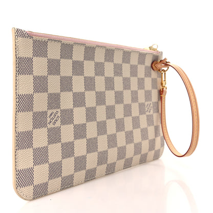 Louis Vuitton Damier Azur Neverfull MM GM Pochette Rose Ballerine 3 of 6