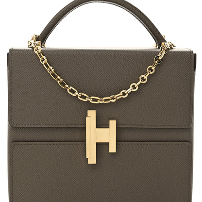 Hermes Epsom Cinhetic Boxy Top Handle Bag Etain 8 of 11