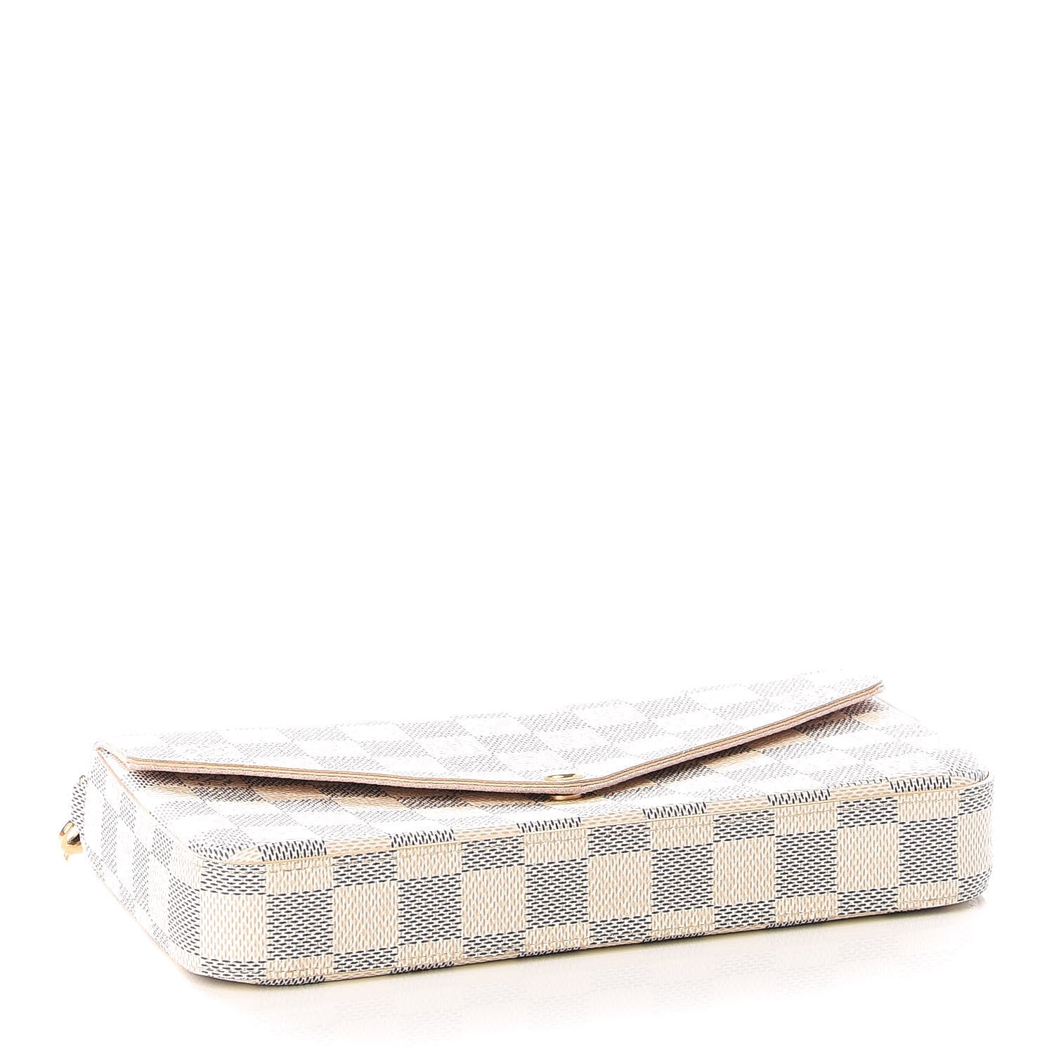 Louis Vuitton Damier Azur Pochette Felicie Chain Wallet Rose Ballerine 3 of 11