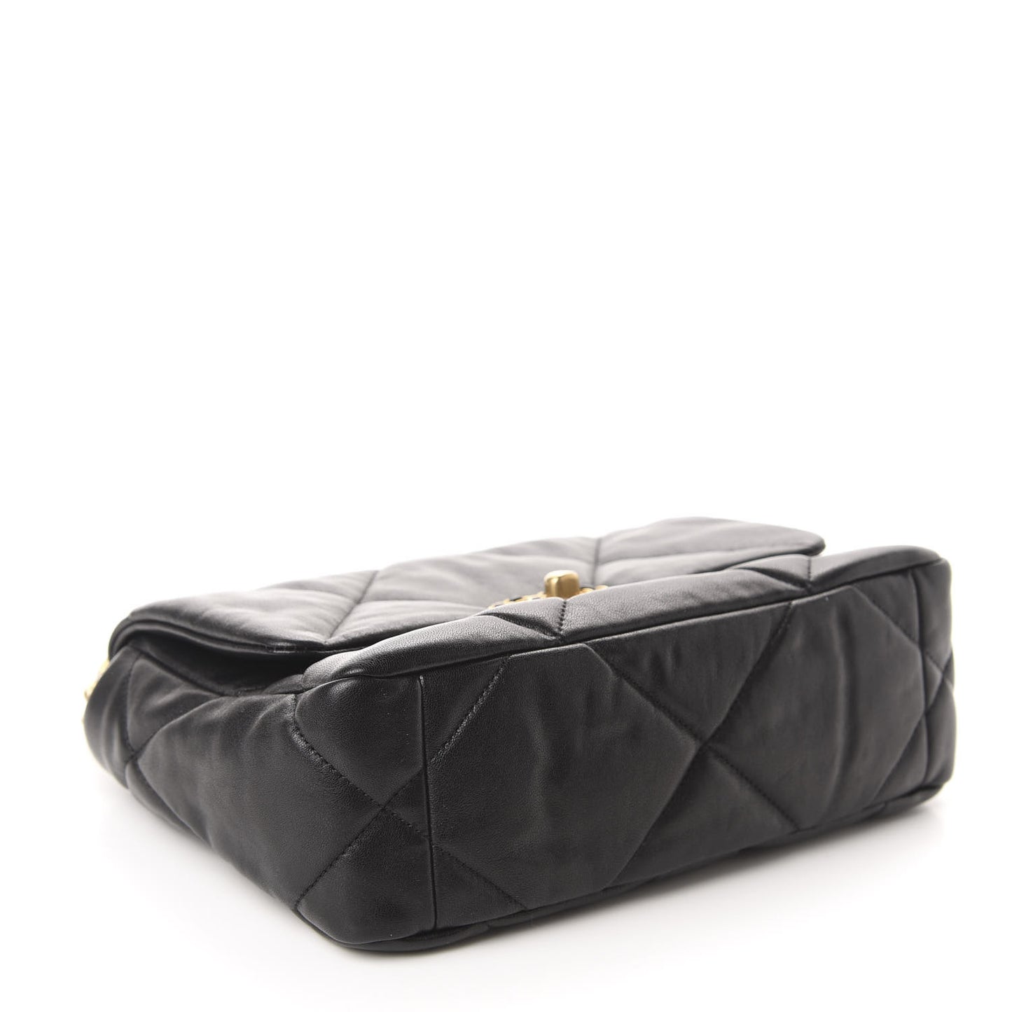 Lambskin Quilted Medium 19 Flap Black