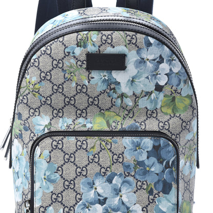 Gucci GG Supreme Monogram Blooms Small Day Backpack Blue 7 of 10