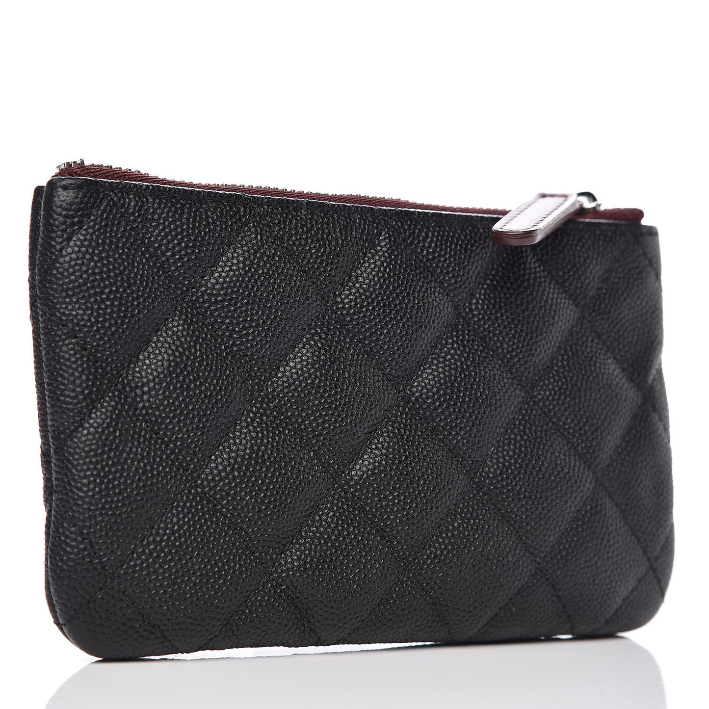 Caviar Quilted Small Cosmetic Case Black