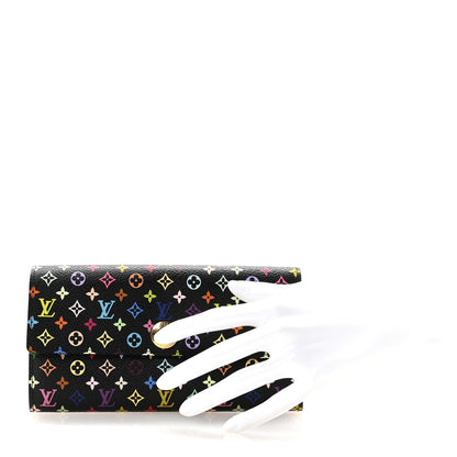 Louis Vuitton Monogram Multicolor Sarah Wallet Black 2 of 7