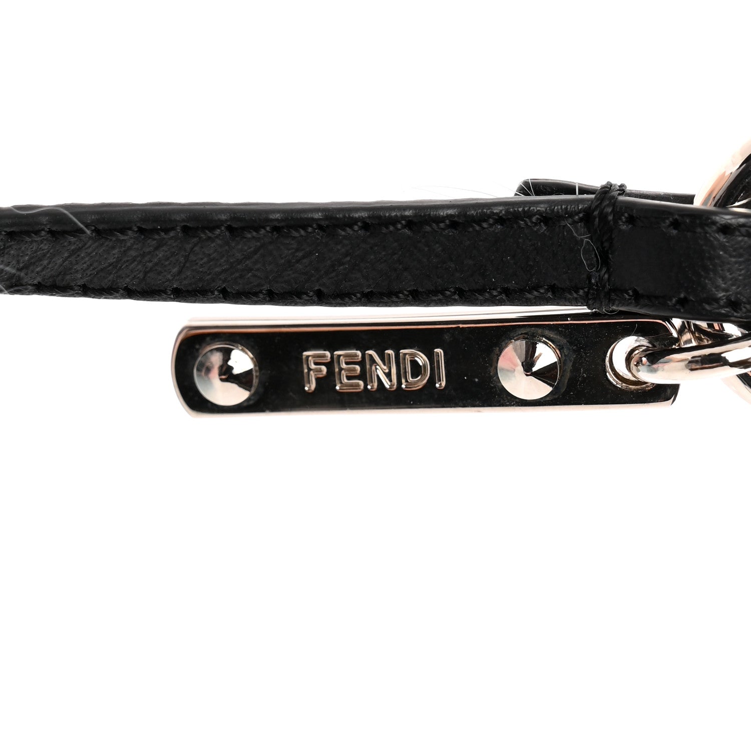 Fendi Fox Mink Rabbit Fur Vitello Flamingo Mini Monster Bag Bug Charm Lagoon Black Multicolor 3 of 4
