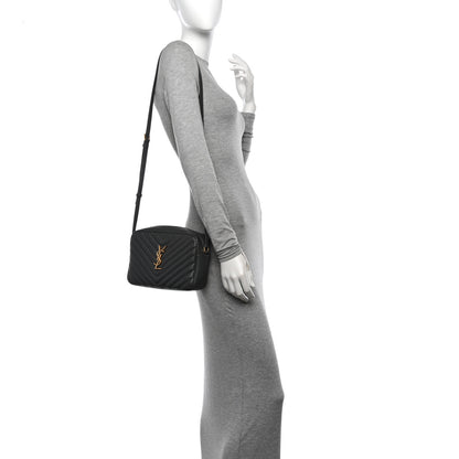 Saint Laurent Calfskin Matelasse Monogram Lou Camera Bag Greyish Brown 2 of 11