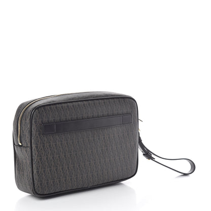 Saint Laurent Toile Classic Monogram Wash Bag Black Lino 3 of 10