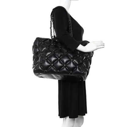Chanel Calfskin Quilted Large Chesterfield Tote Black 2 of 10