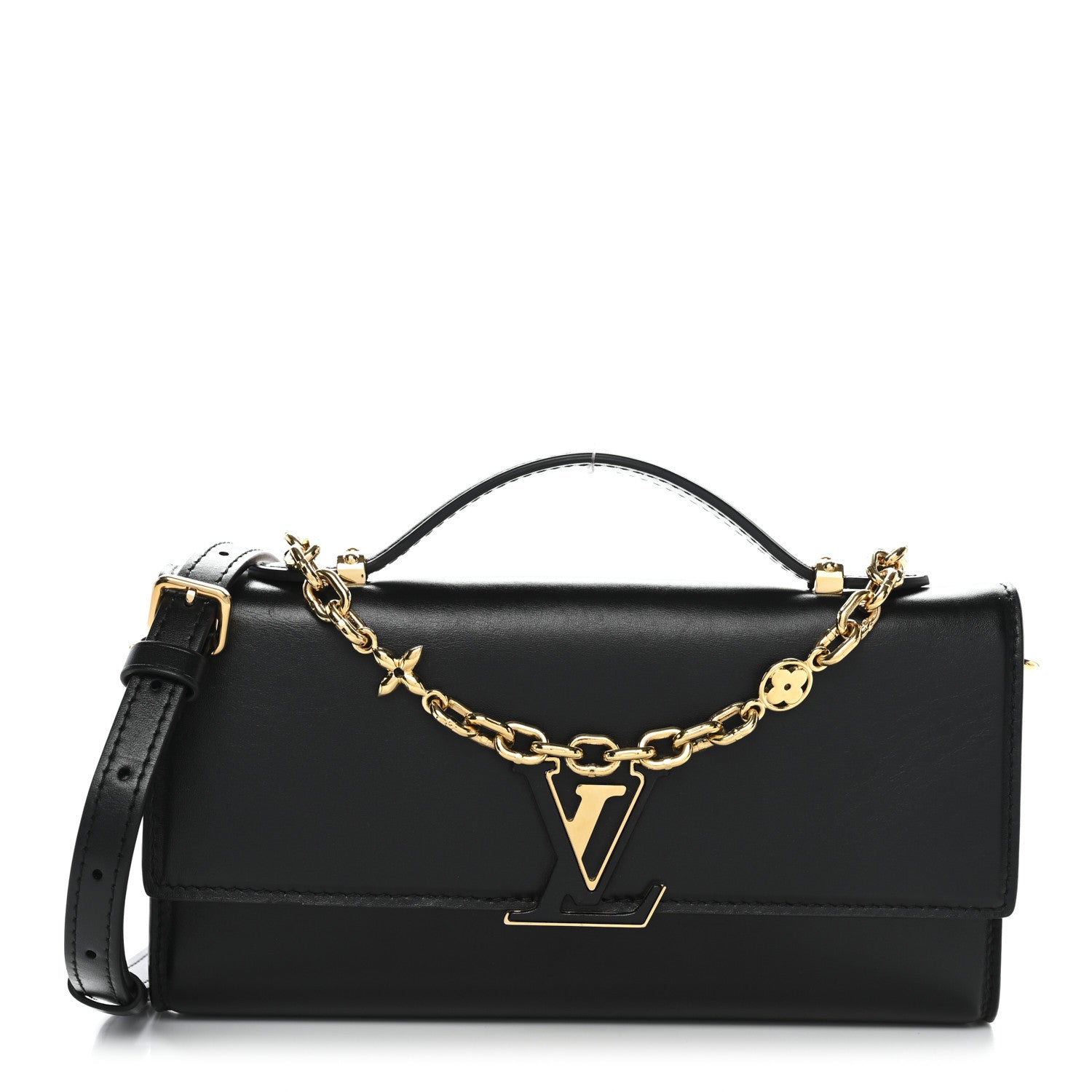 Louis Vuitton Calfskin LV Wallet On Chain Capucines Black 1 of 9