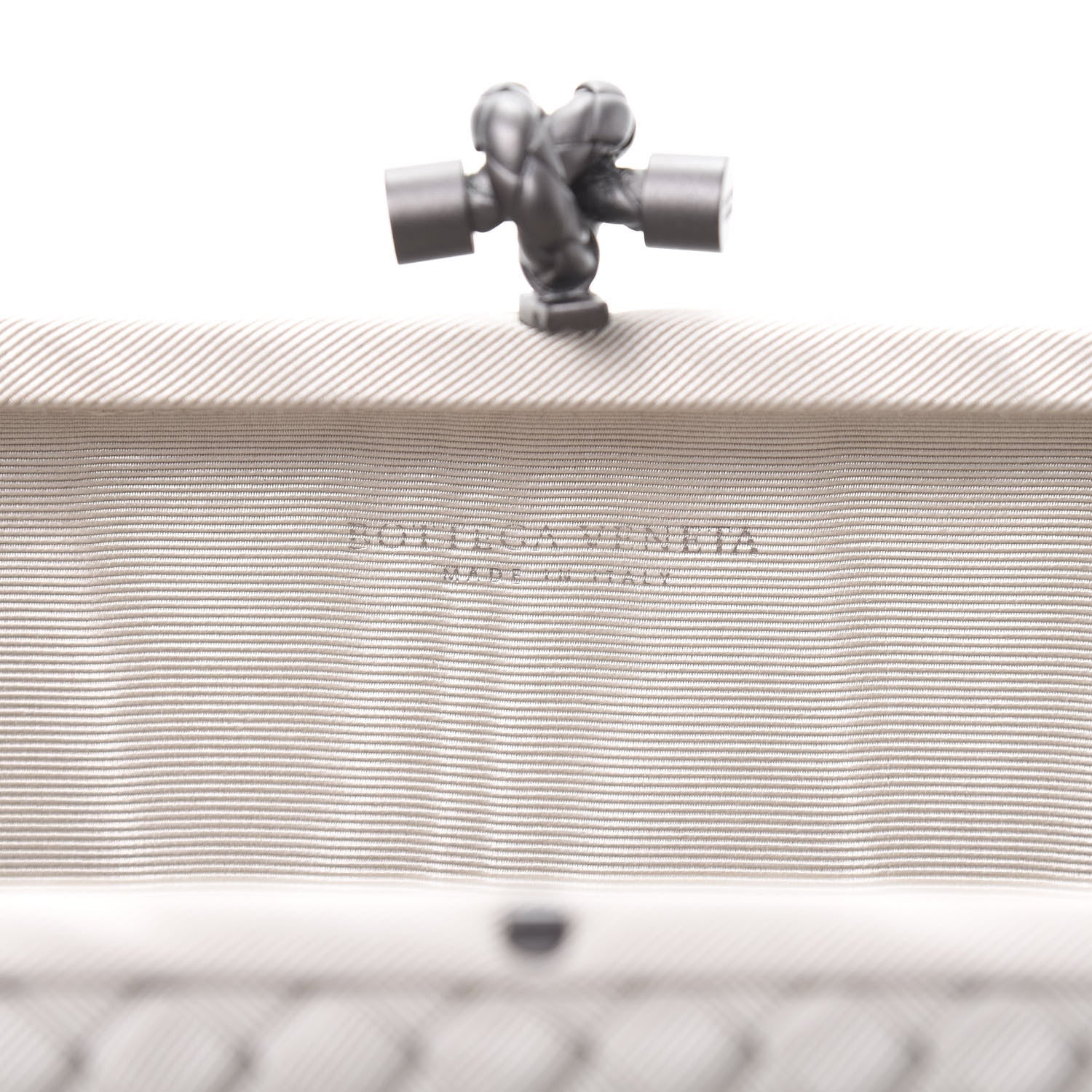 Bottega Veneta Satin Intreccio Impero Stretch Knot Clutch Grey 6 of 7