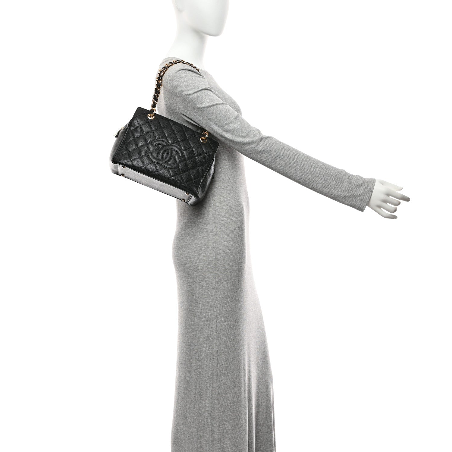 Chanel Caviar Quilted Petit Timeless Tote PTT Black 2 of 10