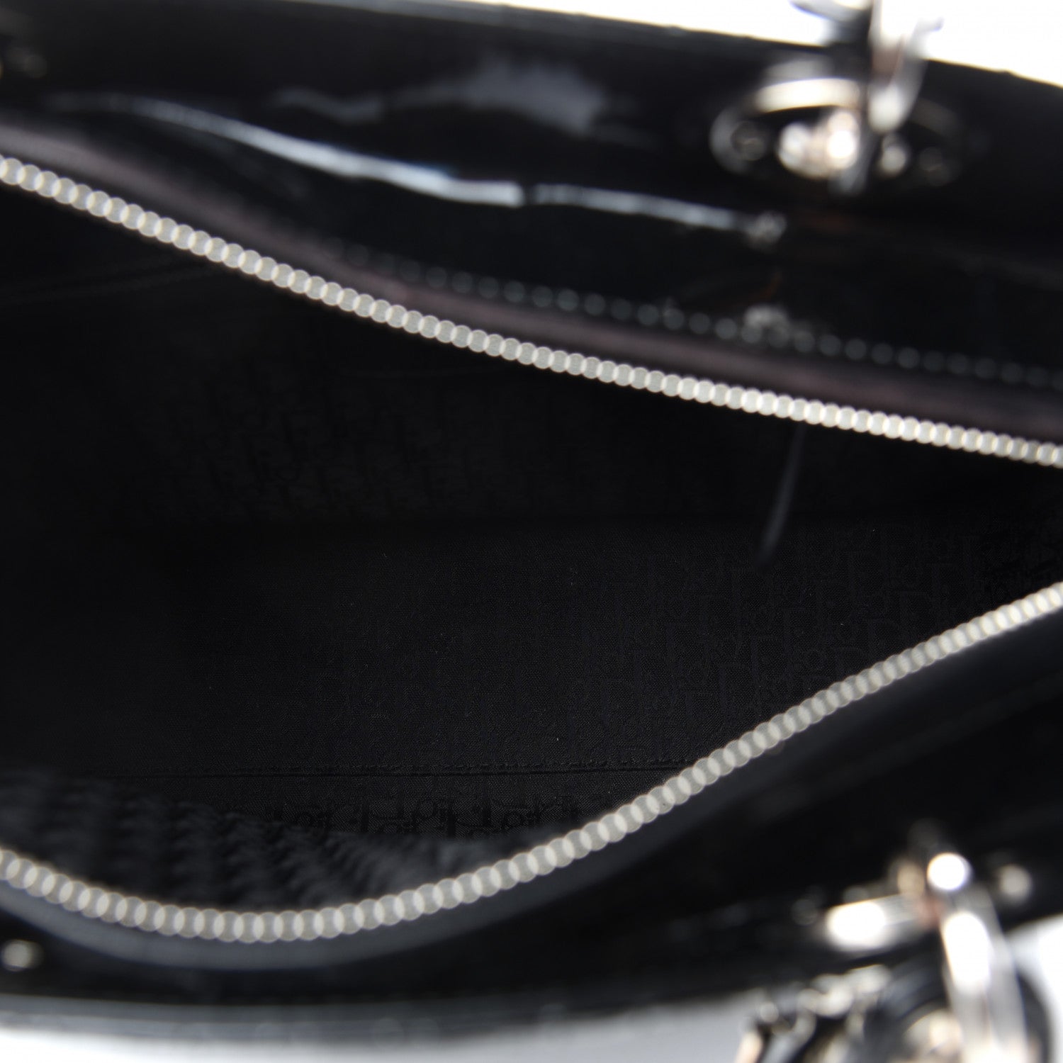 Christian Dior Patent Cannage Large Lady Dior Black 5 of 10