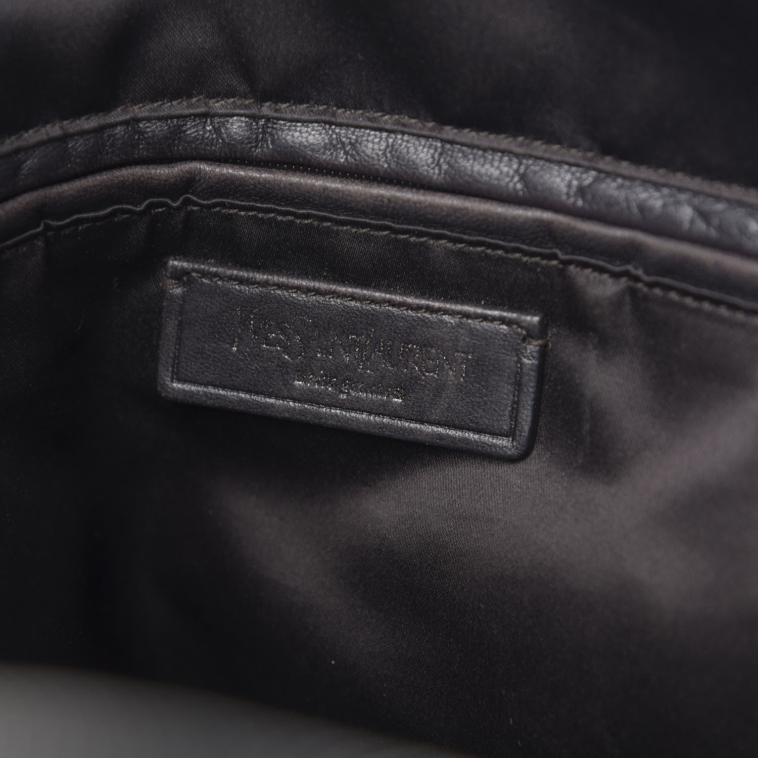Saint Laurent Nubuck Lizard Embossed Oversized Muse Brown 6 of 11