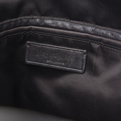 Saint Laurent Nubuck Lizard Embossed Oversized Muse Brown 6 of 11