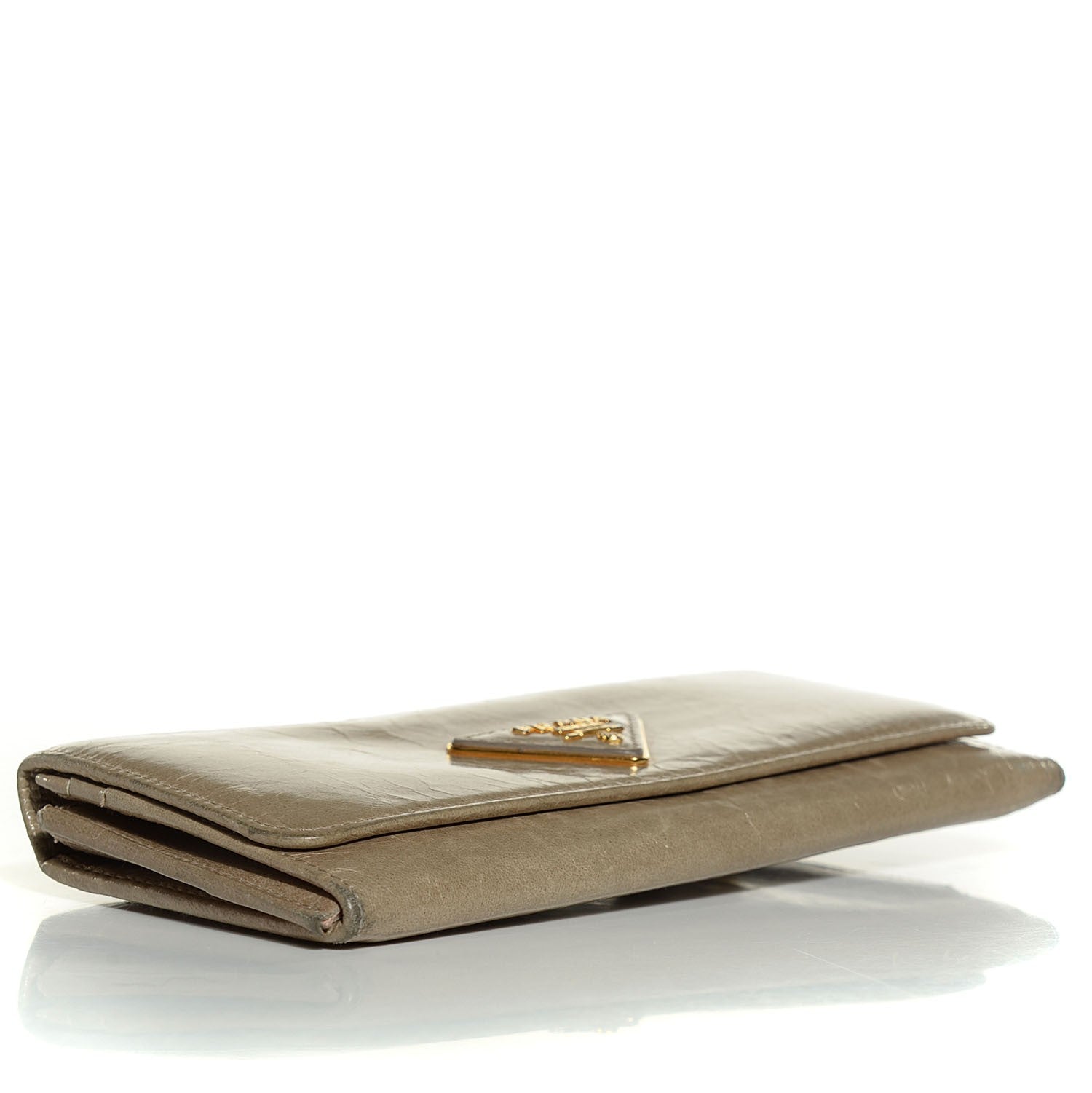 Prada Vitello Shine Continental Flap Wallet Pomice 4 of 10