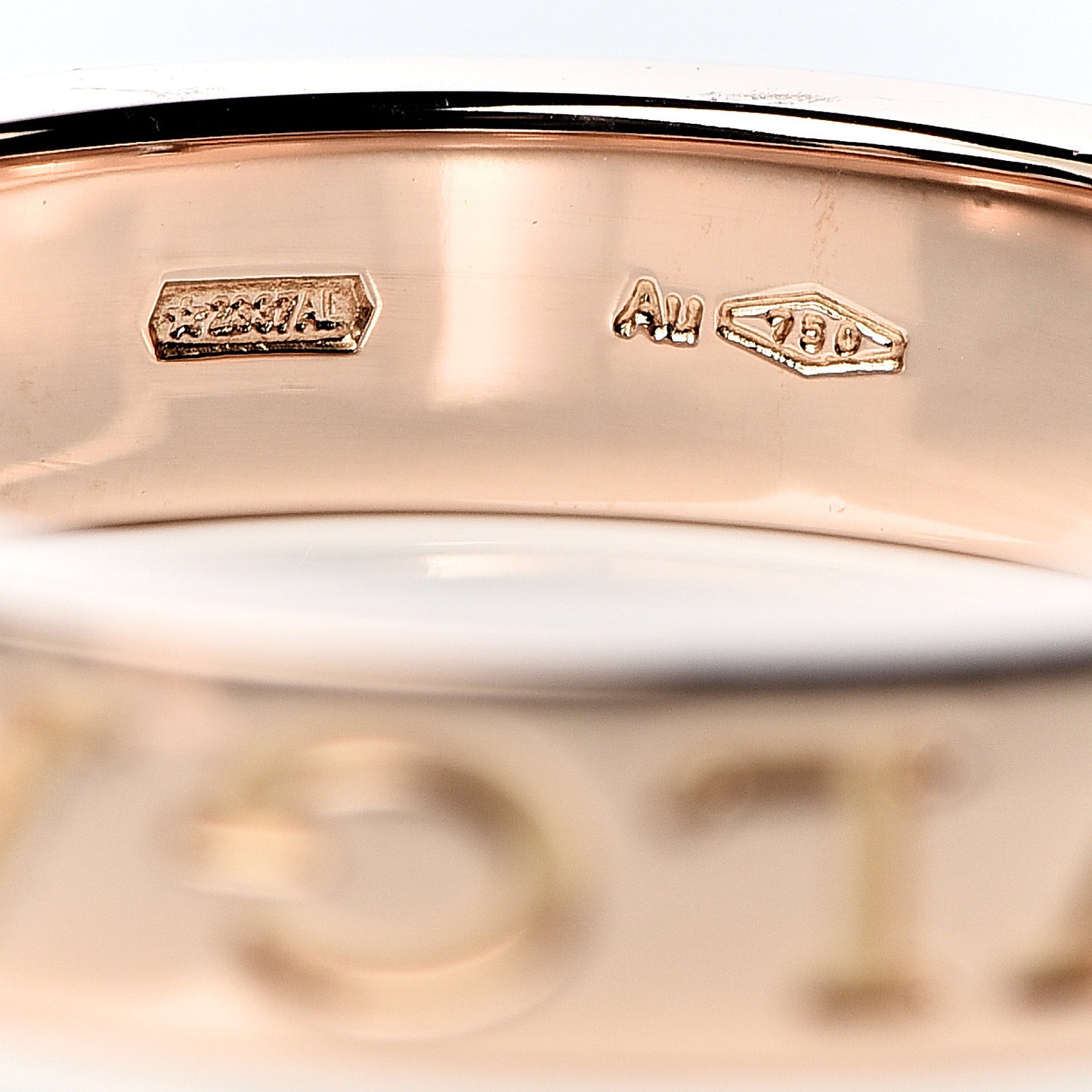 18K Rose Gold Diamond B.Zero1 Essential Band Ring 50 5.5