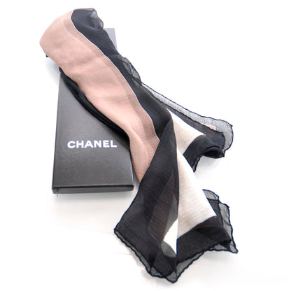 Chanel Silk Chiffon CC Scarf 4 of 4