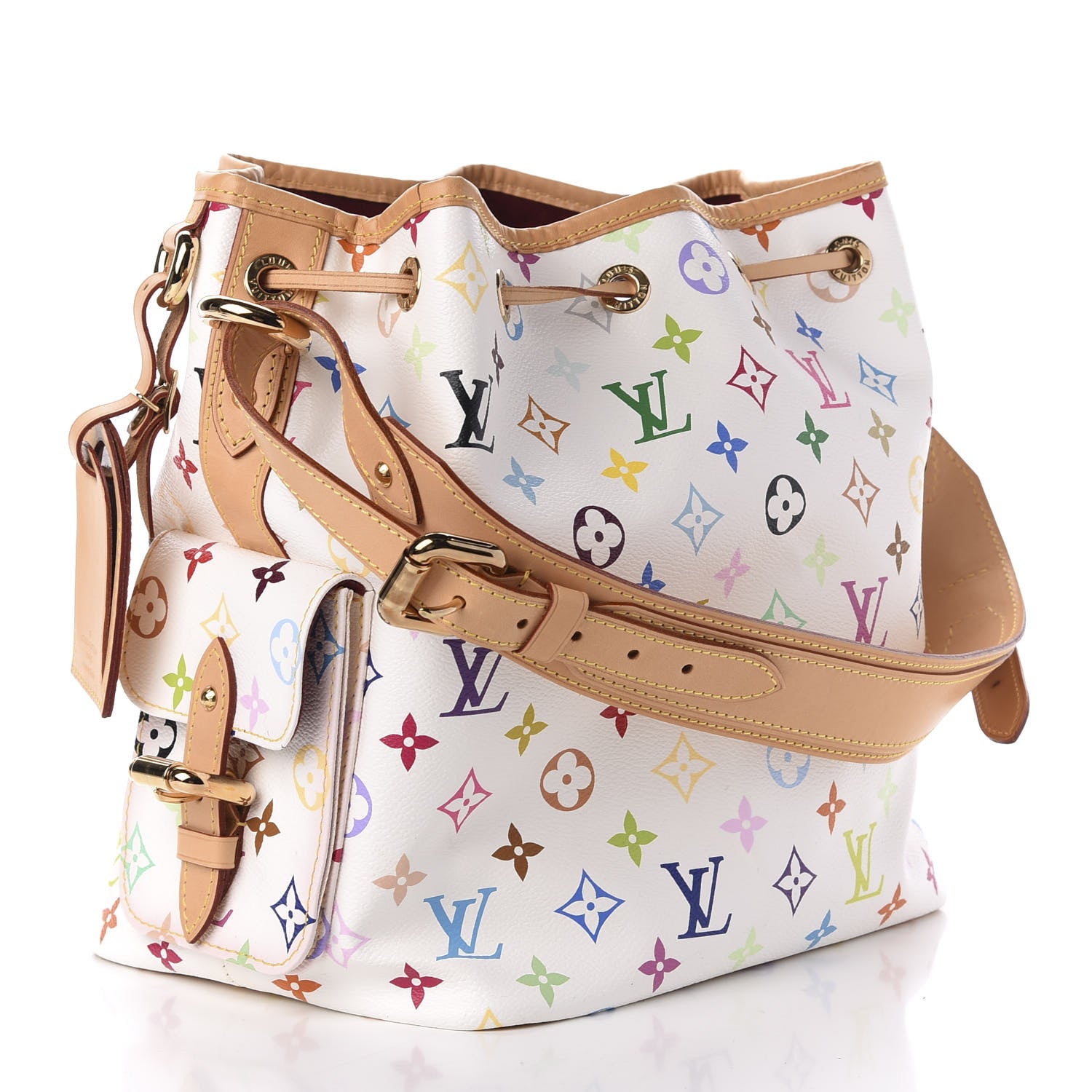 Louis Vuitton Monogram Multicolor Petit Noe White 3 of 11