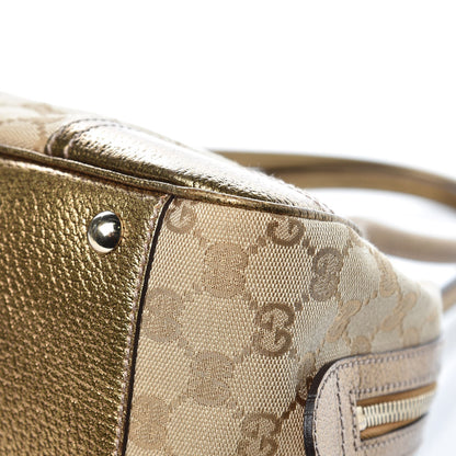 Gucci Monogram Small Princy Satchel Metallic 9 of 9