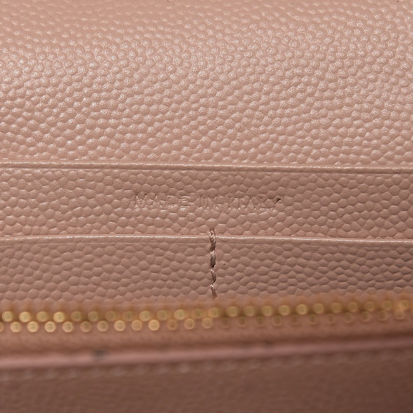 Grain De Poudre Matelasse Chevron Monogram Chain Wallet Pale Blush