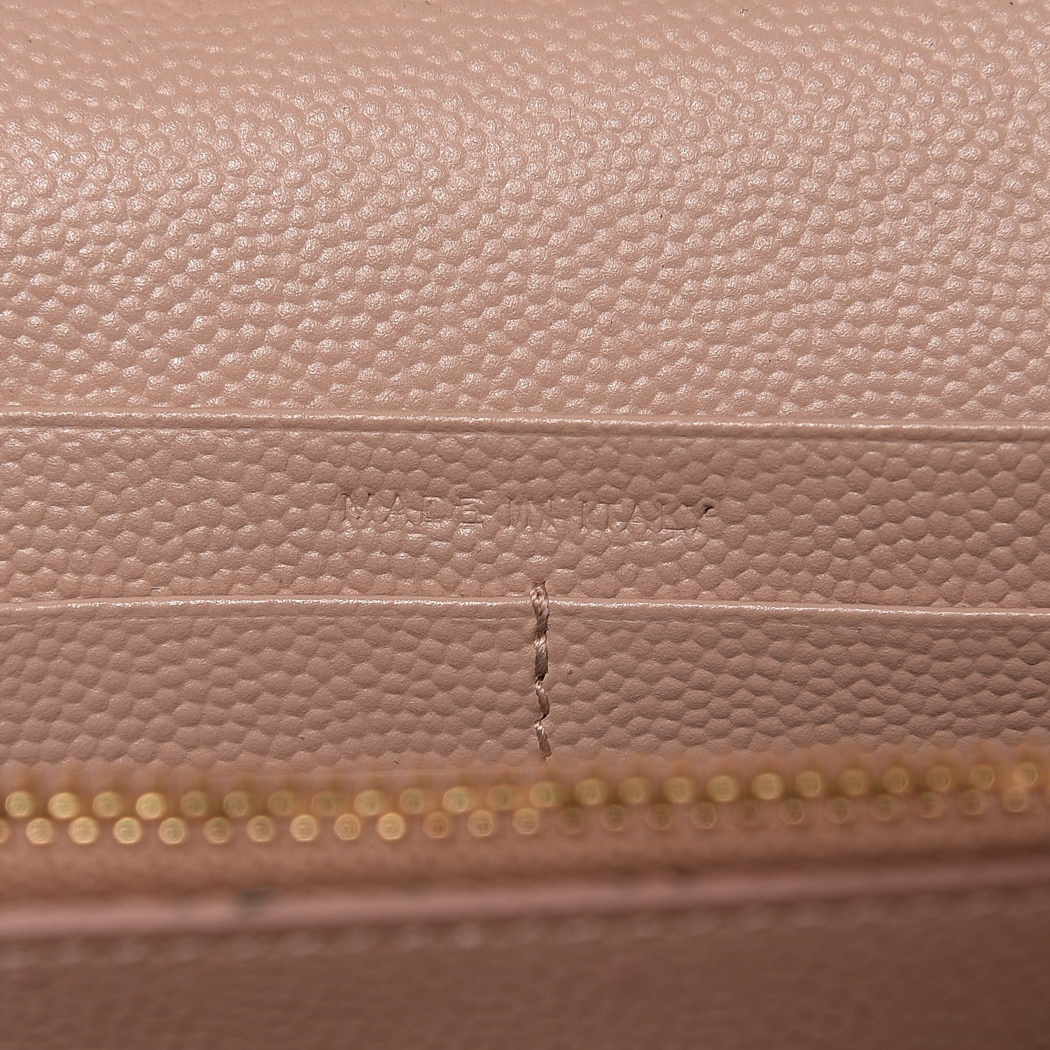 Saint Laurent Grain De Poudre Matelasse Chevron Monogram Chain Wallet Pale Blush 7 of 12