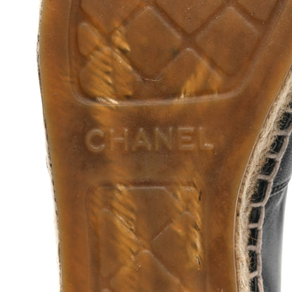 Chanel Lambskin CC Espadrilles 36 Black 8 of 9