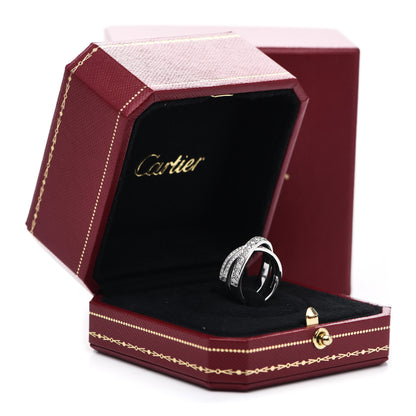 Cartier 18K White Gold Diamond Etincelle de Cartier Ring 49 4.75 7 of 7