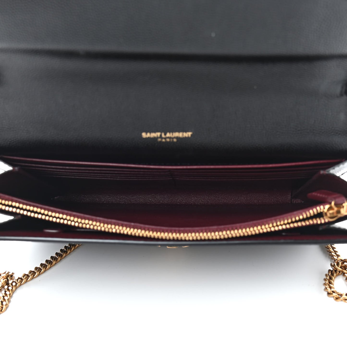 Grain De Poudre Monogram Cassandra Chain Wallet Black